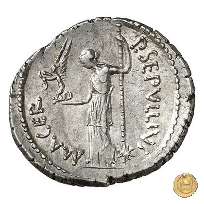 480/5 - denario C. Iulius Caesar / P. Sepullius Macer 44 BC (Roma)