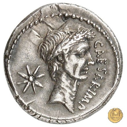 480/5 - denario C. Iulius Caesar / P. Sepullius Macer 44 BC (Roma)