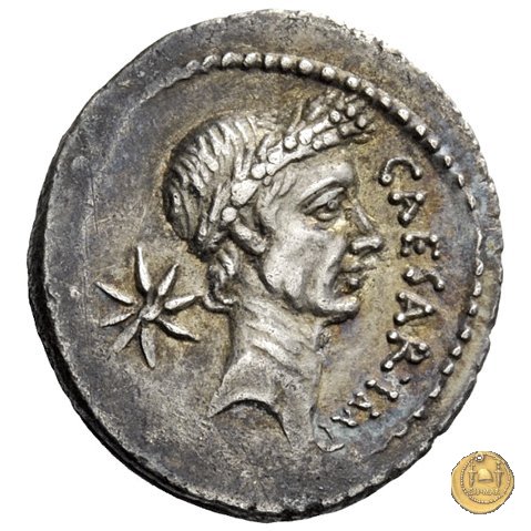 480/5 - denario C. Iulius Caesar / P. Sepullius Macer 44 BC (Roma)