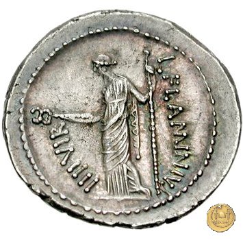 485/1 - denario L. Flaminius Chilo 43 a.C. (Roma)