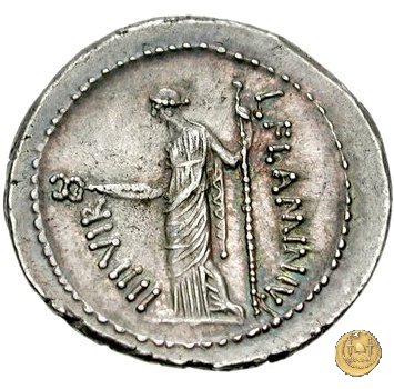 485/1 - denario L. Flaminius Chilo 43 BC (Roma)