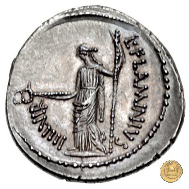 485/1 - denario L. Flaminius Chilo 43 BC (Roma)