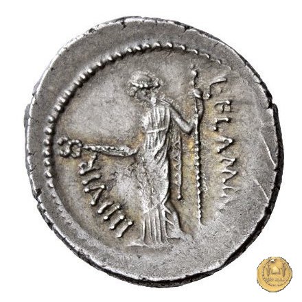 485/1 - denario L. Flaminius Chilo 43 BC (Roma)