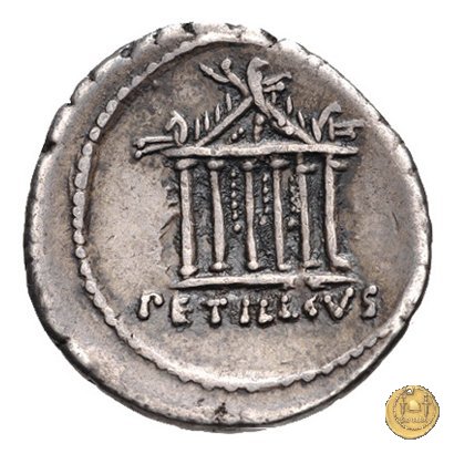 487/1 - denario Petillius Capitolinus 43 BC (Roma)