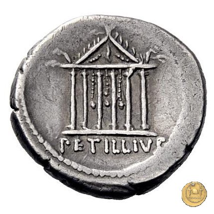 487/1 - denario Petillius Capitolinus 43 BC (Roma)