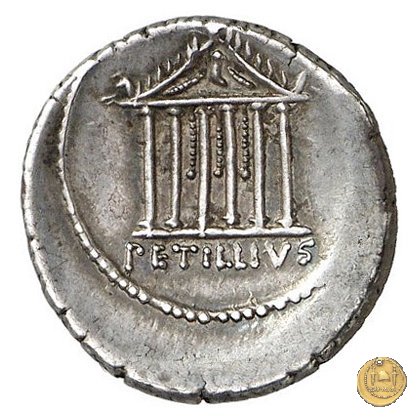 487/1 - denario Petillius Capitolinus 43 BC (Roma)