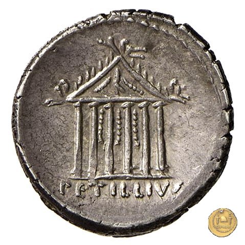 487/1 - denario Petillius Capitolinus 43 BC (Roma)