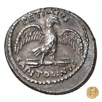 487/2 - denario Petillius Capitolinus 43 BC (Roma)