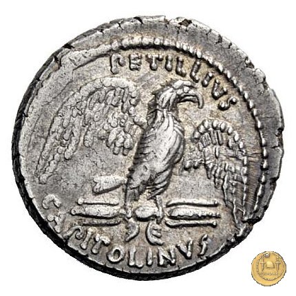 487/2 - denario Petillius Capitolinus 43 a.C. (Roma)