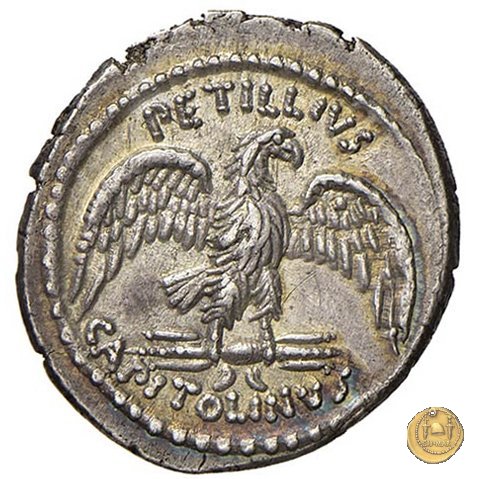 487/2 - denario Petillius Capitolinus 43 BC (Roma)