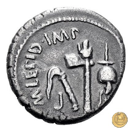 489/2 - denario M. Antonius / M. Aemilius Lepidus 43-42 a.C. (Gallia Trans- Cisalpina)