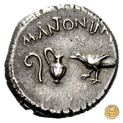 489/2 - denario M. Antonius / M. Aemilius Lepidus 43-42 BC (Gallia Trans- Cisalpina)