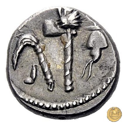 489/3 - quinario M. Antonius / M. Aemilius Lepidus 43-42 BC (Gallia Trans- Cisalpina)