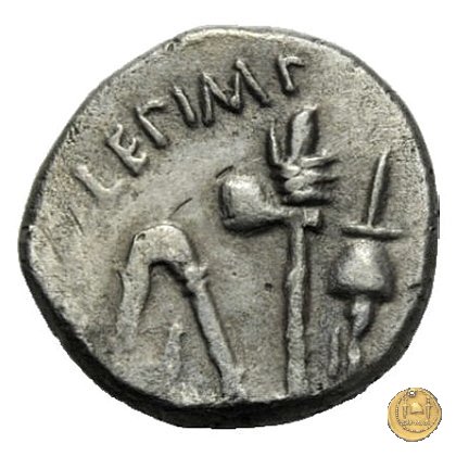 489/3 - quinario M. Antonius / M. Aemilius Lepidus 43-42 BC (Gallia Trans- Cisalpina)