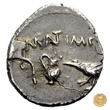 489/3 - quinario M. Antonius / M. Aemilius Lepidus 43-42 BC (Gallia Trans- Cisalpina)