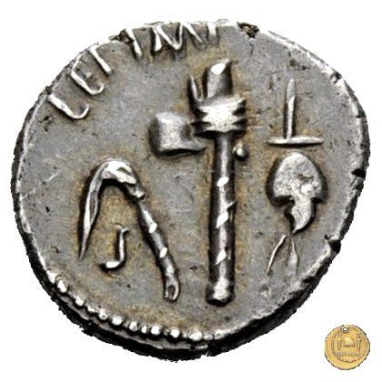 489/3 - quinario M. Antonius / M. Aemilius Lepidus 43-42 a.C. (Gallia Trans- Cisalpina)