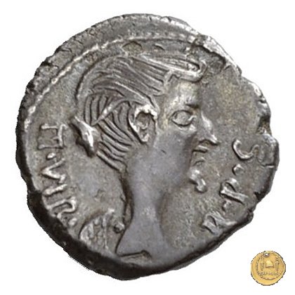 489/6 - quinario M. Antonius 43-42 BC (Gallia Trans- Cisalpina)