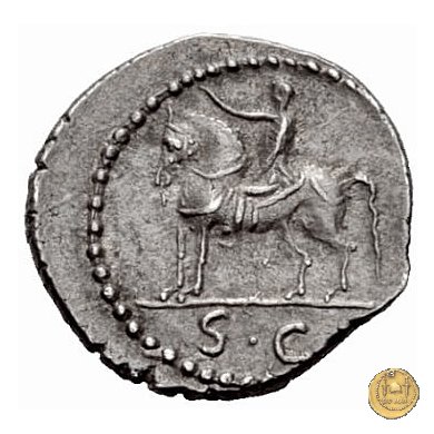 490/1 - denario C. Iulius Caesar Octavianus 43 a.C. (Gallia Cisalpina e Italia)