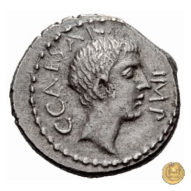 490/1 - denario C. Iulius Caesar Octavianus 43 BC (Gallia Cisalpina e Italia)