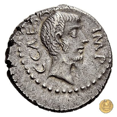 490/1 - denario C. Iulius Caesar Octavianus 43 a.C. (Gallia Cisalpina e Italia)