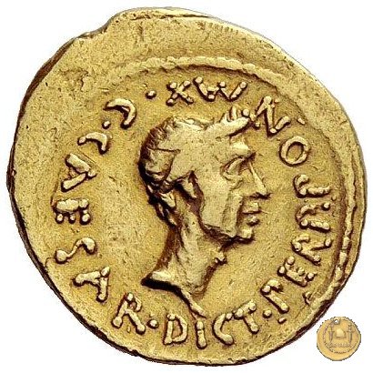 490/2 - aureo C. Iulius Caesar Octavianus 43 BC (Gallia Cisalpina e Italia)