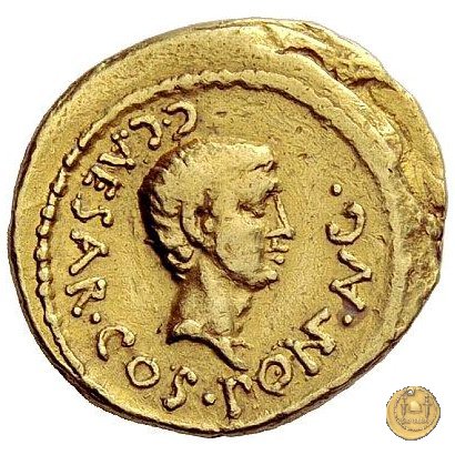 490/2 - aureo C. Iulius Caesar Octavianus 43 a.C. (Gallia Cisalpina e Italia)