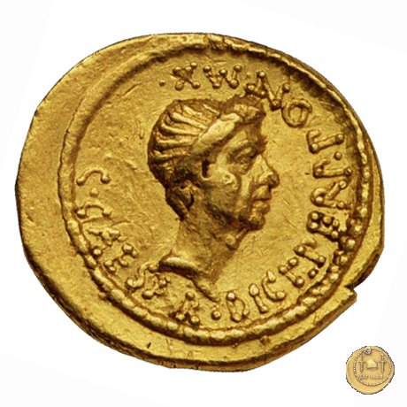 490/2 - aureo C. Iulius Caesar Octavianus 43 BC (Gallia Cisalpina e Italia)