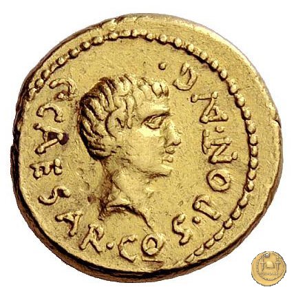 490/2 - aureo C. Iulius Caesar Octavianus 43 BC (Gallia Cisalpina e Italia)