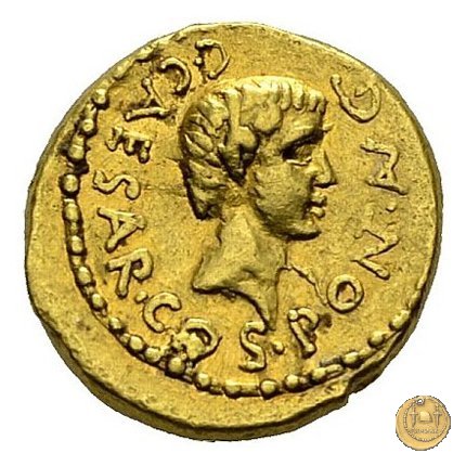 490/2 - aureo C. Iulius Caesar Octavianus 43 BC (Gallia Cisalpina e Italia)