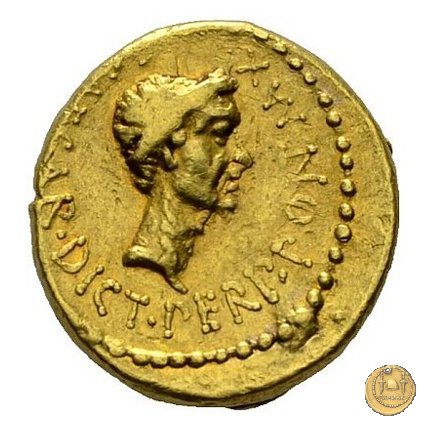 490/2 - aureo C. Iulius Caesar Octavianus 43 a.C. (Gallia Cisalpina e Italia)