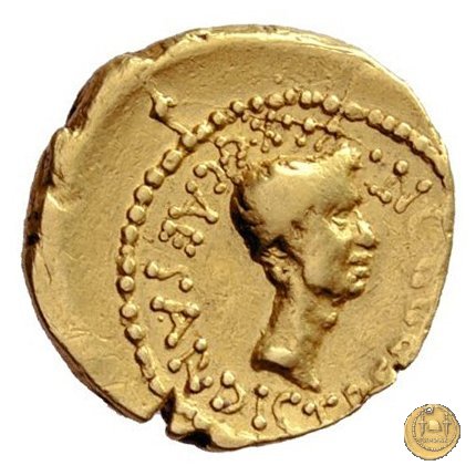 490/2 - aureo C. Iulius Caesar Octavianus 43 a.C. (Gallia Cisalpina e Italia)