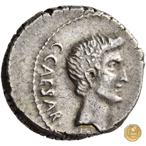 490/3 - denario C. Iulius Caesar Octavianus 43 BC (Gallia Cisalpina e Italia)