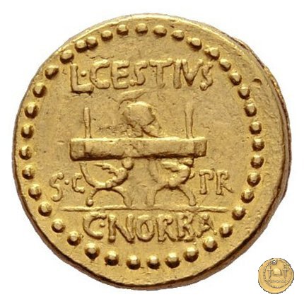 491/1a - aureo L. Cestius / C. Norbanus 43 BC (Roma)