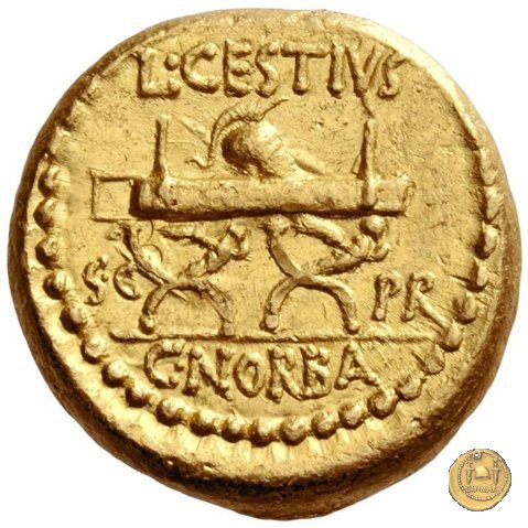 491/1a - aureo L. Cestius / C. Norbanus 43 BC (Roma)