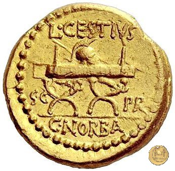 491/1a - aureo L. Cestius / C. Norbanus 43 BC (Roma)