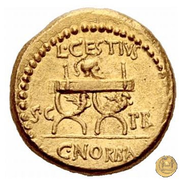 491/1a - aureo L. Cestius / C. Norbanus 43 BC (Roma)