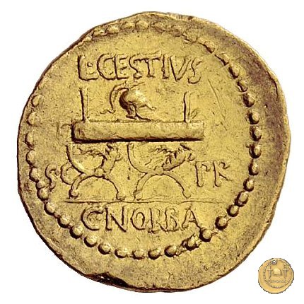 491/1a - aureo L. Cestius / C. Norbanus 43 BC (Roma)