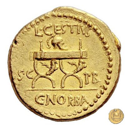 491/1a - aureo L. Cestius / C. Norbanus 43 BC (Roma)