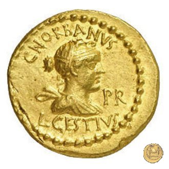 491/2 - aureo L. Cestius / C. Norbanus 43 BC (Roma)