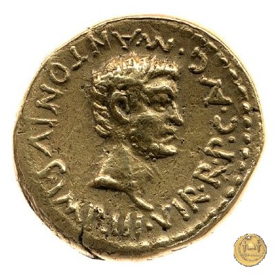 493/1 - aureo C. Iulius Caesar Octavianus / M. Antonius 43 BC (Gallia Cisalpina)