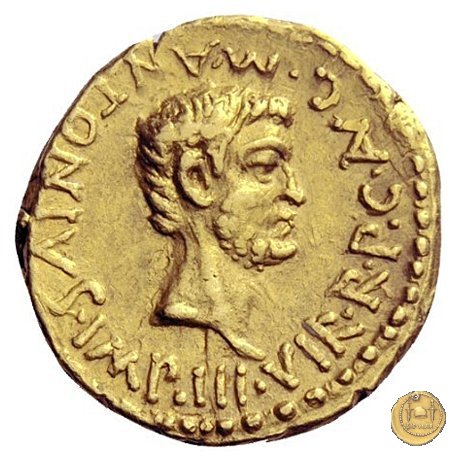 493/1 - aureo C. Iulius Caesar Octavianus / M. Antonius 43 BC (Gallia Cisalpina)