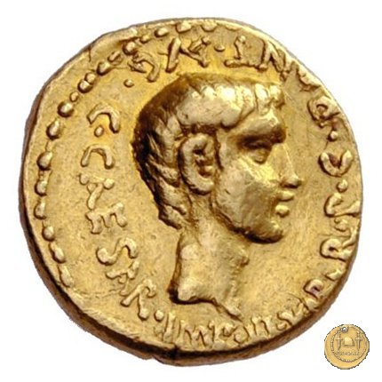 493/1 - aureo C. Iulius Caesar Octavianus / M. Antonius 43 BC (Gallia Cisalpina)