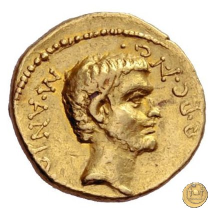 493/1 - aureo C. Iulius Caesar Octavianus / M. Antonius 43 BC (Gallia Cisalpina)