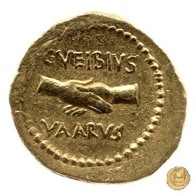 494/11 - aureo M. Antonius / C. Vibius Varus 42 BC (Roma)