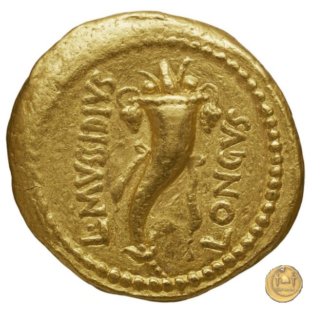 494/13 - aureo M. Aemilius Lepidus / L. Mussidius Longus 42 BC (Roma)