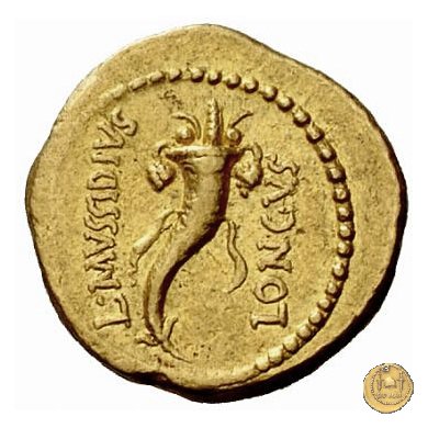 494/14 - aureo M. Antonius / L. Mussidius Longus 42 BC (Roma)