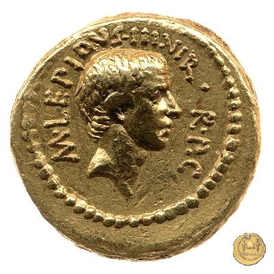 494/1 - aureo M. Aemilius Lepidus / L. Livineius Regulus 42 BC (Roma)