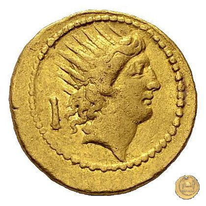 494/20 - aureo P. Clodius M.f. 42 BC (Roma)