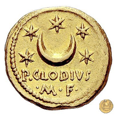 494/20 - aureo P. Clodius M.f. 42 BC (Roma)