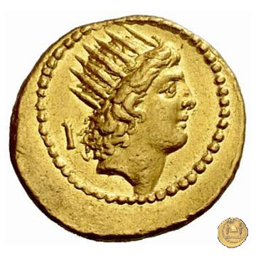 494/20 - aureo P. Clodius M.f. 42 BC (Roma)